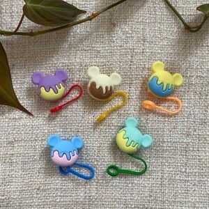 Bundle of 5 Disney Mickey Ear Straw Toppers Straw Tip Covers Mickey Cute Disney